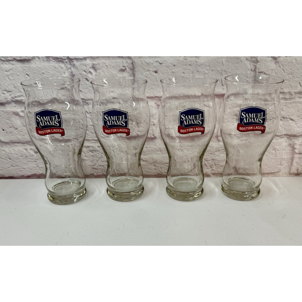 Samuel Sam Adams Lot Of 4 Set "FOR THE LOVE OF BEER" 22 oz Sensory Glass Pint